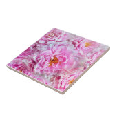 みすぼらしいシックなピンクのパステルピンクの牡丹 タイル (側面)