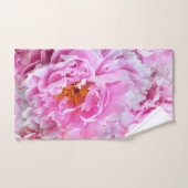 みすぼらしいシックなピンクのパステルピンクの牡丹 バスタオルセット (ハンドタオル)