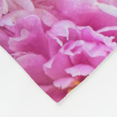 みすぼらしいシックなピンクのパステルピンクの牡丹 フリースブランケット (角)