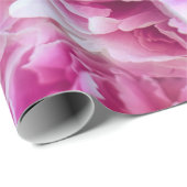 みすぼらしいシックなピンクのパステルピンクの牡丹 ラッピングペーパー (ロールコーナー)