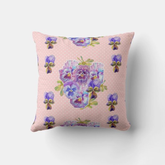 みすぼらしいシックなピンクのフローラ愛あなた祖母のクッション クッション (裏面)