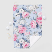 みすぼらしいシックなピンクのヴィンテージバラパターン ゴルフタオル (インサイチュ)