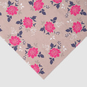 みすぼらしいシックなピンクベージュのフローラルパターン 薄葉紙 (詳細)