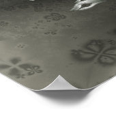 みすぼらしいシックなフラクタルパターン ポスター (角)