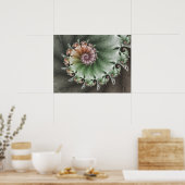 みすぼらしいシックなフラクタルパターン ポスター (キッチン)