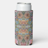 みすぼらしいシックなフラワーガーデンウォーター絵を描カラー スリム缶クーラー (Seltzer裏面)