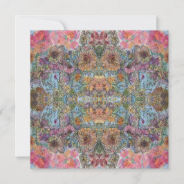 みすぼらしいシックなフラワーガーデンウォーター絵を描カラー ノートカード