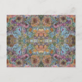 みすぼらしいシックなフラワーガーデンウォーター絵を描カラー ポストカード (正面)