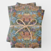 みすぼらしいシックなフラワーガーデンウォーター絵を描カラー ラッピングペーパーシート (インサイチュ)