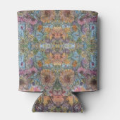 みすぼらしいシックなフラワーガーデンウォーター絵を描カラー 缶クーラー (裏面)