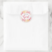 みすぼらしいシックなフローラの赤ちゃん素朴のシャワー ラウンドシール (バッグ)