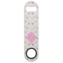 みすぼらしいシックなフローラティーカップモノグラム