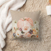 みすぼらしいシックなフローラパンプキンピロー クッション (ブランケット)