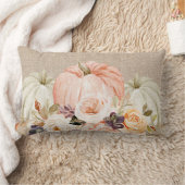 みすぼらしいシックなフローラパンプキンランバーピロー ランバークッション (ブランケット)