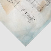 みすぼらしいシックなフローラピアノ音楽ノートephemera 薄葉紙 (詳細)