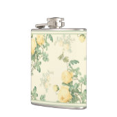 みすぼらしいシックなフローラフラスコの黄色いバラの花 フラスク (左)