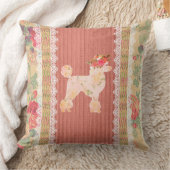 みすぼらしいシックなフローラプードルとバラ クッション (ブランケット)