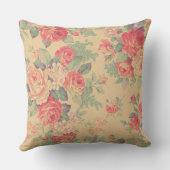 みすぼらしいシックなフローラプードルとバラ クッション (裏面)