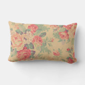 みすぼらしいシックなフローラプードルとバラ ランバークッション (裏面)