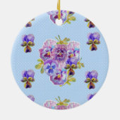 みすぼらしいシックなフローラ愛あなた祖母の装飾 セラミックオーナメント (裏面)