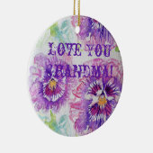 みすぼらしいシックなフローラ愛あなた祖母の装飾 セラミックオーナメント (右)