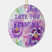 みすぼらしいシックなフローラ愛あなた祖母の装飾 セラミックオーナメント (左)