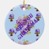 みすぼらしいシックなフローラ愛あなた祖母の装飾 セラミックオーナメント (裏面)