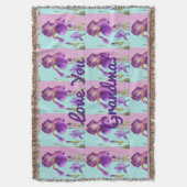 みすぼらしいシックなフローラ愛おばあちゃん捨てラグ スローブランケット (正面縦)