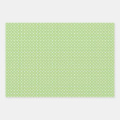 みすぼらしいシックなブルーピンクのグリーンストライプのパターン ラッピングペーパーシート (正面)