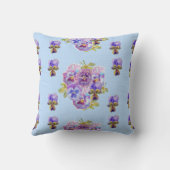 みすぼらしいシックなブルーフローララブアハガムクッション クッション (裏面)