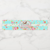 みすぼらしいシックなポニー誕生日パーティーウォーターボトルラベル ペットボトルラベル (シングルラベル)