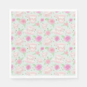 みすぼらしいシックなミントと金ゴールドティーパーティー スタンダードランチョンナプキン (正面)