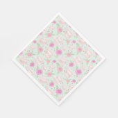 みすぼらしいシックなミントと金ゴールドティーパーティー スタンダードランチョンナプキン (角)