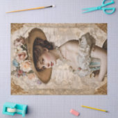 みすぼらしいシックなヴィンテージビクトリアン女性 薄葉紙 (クラフト)