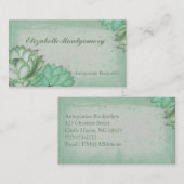 みすぼらしいシックなヴィンテージフラワービジネスカード 名刺 (正面/裏面)