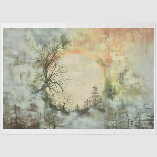 みすぼらしいシックなヴィンテージランドスケープA3Lデコページ 薄葉紙 (正面)