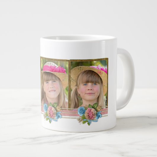 みすぼらしいシックな写真専門マグカップ ジャンボコーヒーマグカップ (正面右)