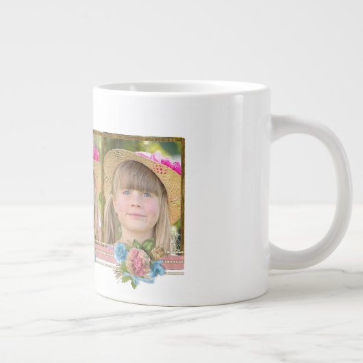 みすぼらしいシックな写真専門マグカップ ジャンボコーヒーマグカップ (右)