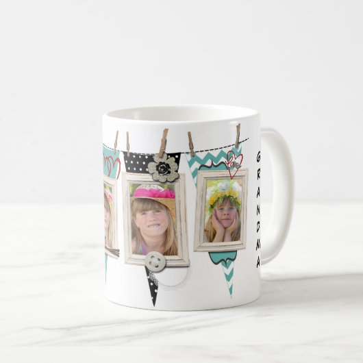 みすぼらしいシックな写真専門母の日のマグカップ コーヒーマグカップ (正面右)