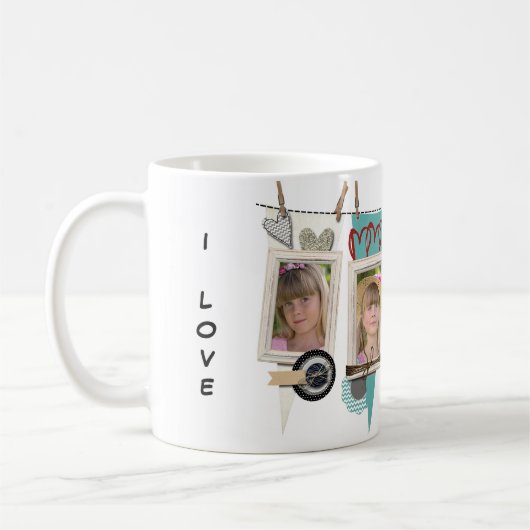 みすぼらしいシックな写真専門母の日のマグカップ コーヒーマグカップ (左)