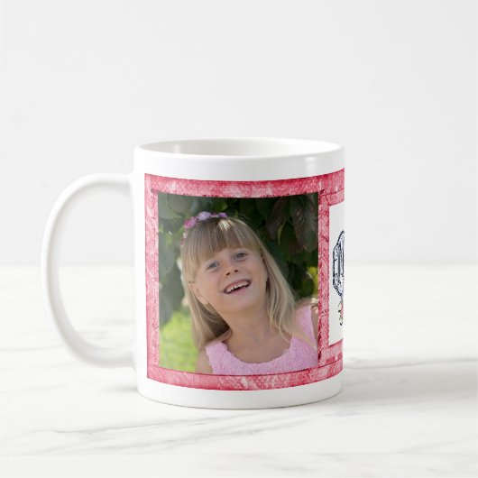 みすぼらしいシックな写真専門母の日のマグカップ コーヒーマグカップ (左)