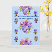 みすぼらしいシックな君は最高の祖母のカードだ カード (黄色い花)