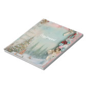 みすぼらしいシックな夢のような霧のパステル色のジャンクジャーナル ノートパッド (回転)