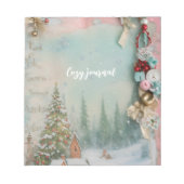 みすぼらしいシックな夢のような霧のパステル色のジャンクジャーナル ノートパッド (正面)