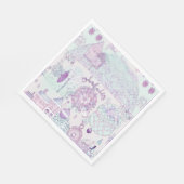 みすぼらしいシックな夢のような霧のパステル色 スタンダードランチョンナプキン (角)