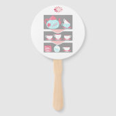 みすぼらしいシックな女の子の赤ちゃんシャワーティーパーティー ハンドファン (裏面)