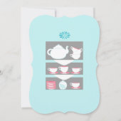 みすぼらしいシックな女の子ベビーシャワーティーパーティの招待状 招待状 (裏面)