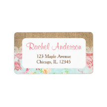 みすぼらしいシックな差出人住所ラベル