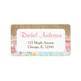 みすぼらしいシックな差出人住所ラベル ラベル