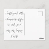 みすぼらしいシックな復活祭の水色 ポストカード (裏面)